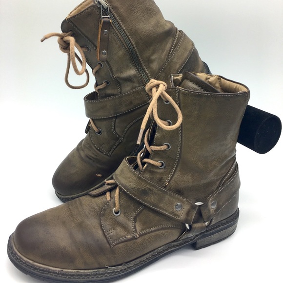 American Eagle Outfitters Shoes - AEO Harness Combat Moto Boots 9 1/2